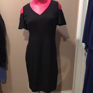 Calvin Klein Black Dress w/ off shoulder detail
